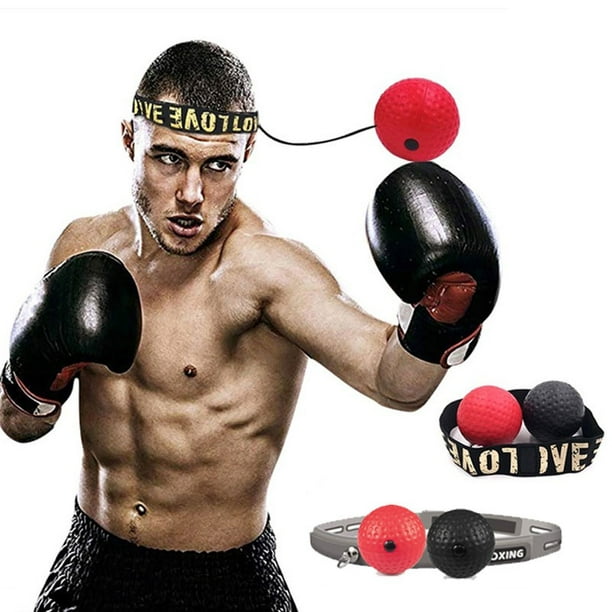 Head-Mounted Boxing Reflex Ball Adjustable Combat Stress Ball Set for Adult  Kids