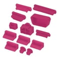 thumbnail image 1 of Unique Bargains 65 Pcs Capuchon de Conduit de Port d'Ordinateur Portable 13 Types de Prises Capuchon pour Portable Ordinateur Portable PC Ordinateur, USB/VGA/Prises Audio/SD, Rouge Rose, 1 of 7