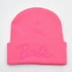 thumbnail image 2 of Gorro de punto con letras bordadas para otoño e invierno, bonito gorro rosa para mujer, gorro de lana cálido y resistente al viento para exteriores, 2 of 5