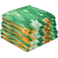 thumbnail image 4 of St. Patrick's Day Green Clover Kitchen Dish Towel Set,Drying Kitchen Towels Tea Towels Gift Set for Drying Cleaning Cooking Baking 4Pcs Wash cloth, 4 of 7