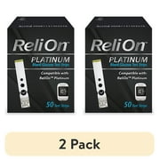 (2 pack) ReliOn Platinum Blood Glucose Test Strips, 50 Count