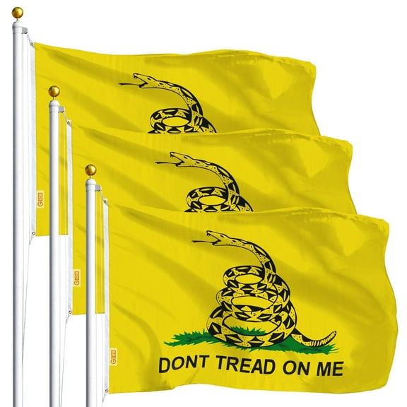 Gadsden Don't Tread on Me Flag 3x5FT 3-Pack Printed Polyester By G128