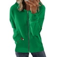 thumbnail image 2 of Full Zip Hoodies for Women Zipper Open Front Fleece Lined Jacket Hooded Coats Cardigan Plain Oversized Sweatshirts with Pocket Trendy School Casual Jackets, 2 of 5