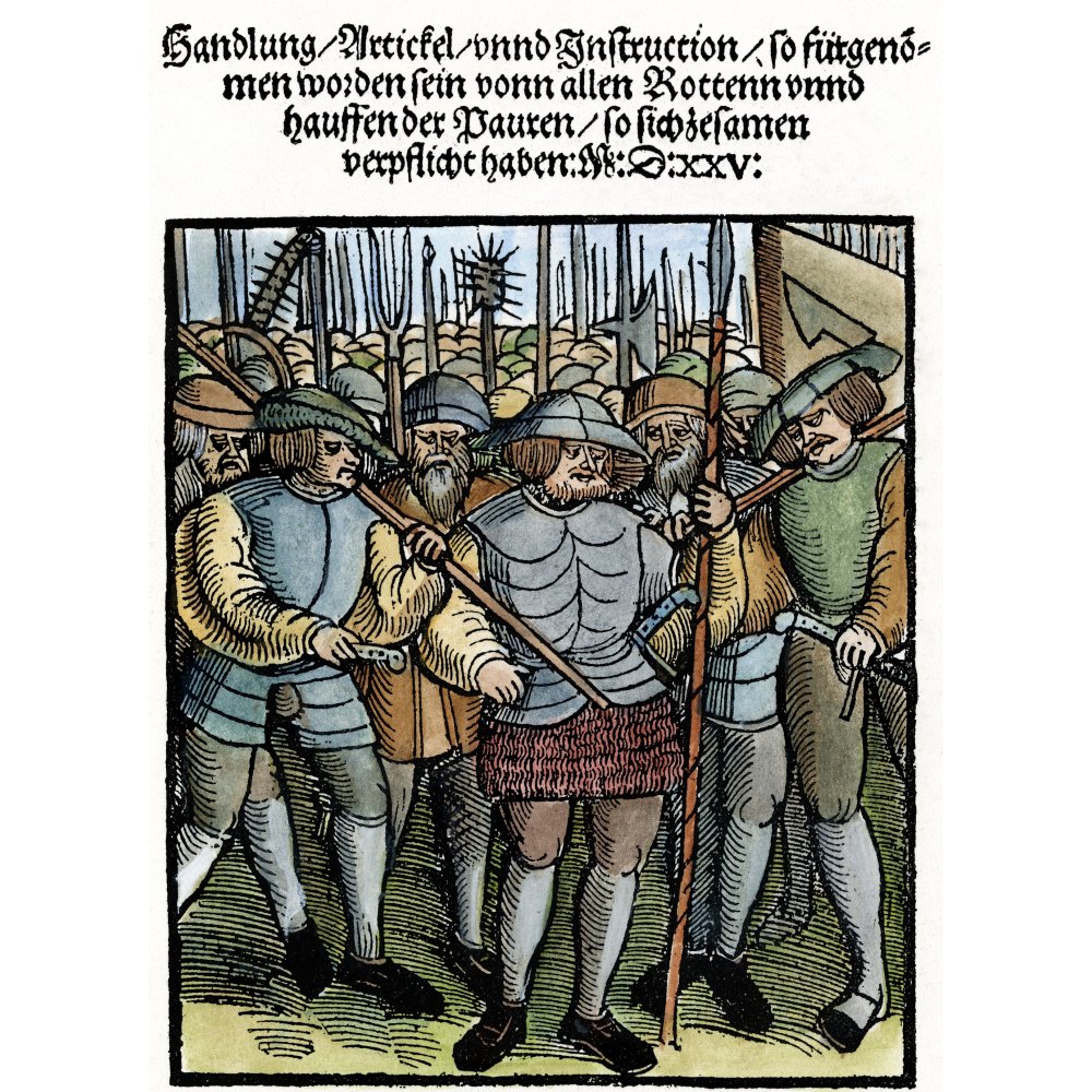 Peasant War Germany 1525 Narmed Peasants During The Peasant War Of 1524