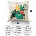 thumbnail image 6 of Tropical Plants Cactus Decorative Throw Pillow Covers Set of 2 Square Cotton Flower Leaf Farmhouse Decor Succulent Cactus Cushion Pillow Case for Home Sofa Bed Car Chair Living Room, 6 of 6