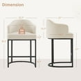 thumbnail image 3 of Dycanpo Counter Height Bar Stools with Back Sets of 2 Modern Counter Stools for Home Kitchen, Line, 3 of 11