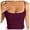 a-145Red34, variant on VNKIDY Womens Solid Color Square Neck Sleeveless Thin Spaghetti Strap Fitted Top For Daily Wear Casual Layering Everyday Outings Brown XS