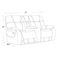 thumbnail image 4 of Pemberly Row Shadow Brown Manual Reclining Sofa Loveseat and Recliner, 4 of 9