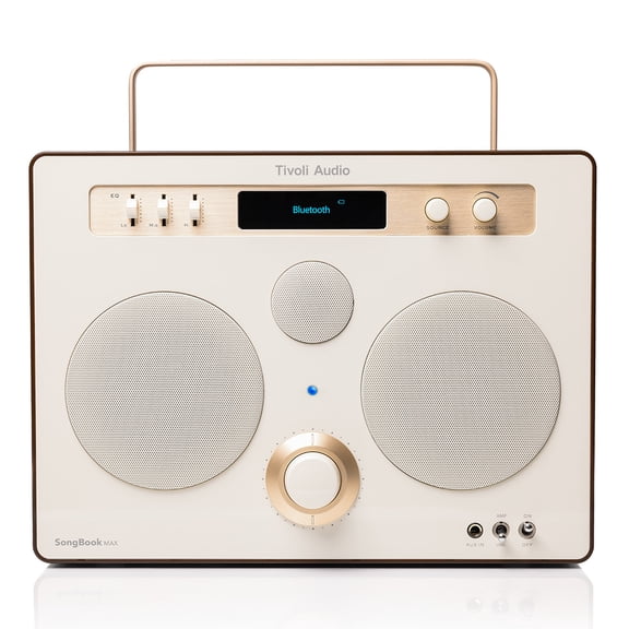 Tivoli Audio Songbook MAX Bluetooth Speaker with Built-In Pre-Amp and Carrying Handle (Cream/Brown)