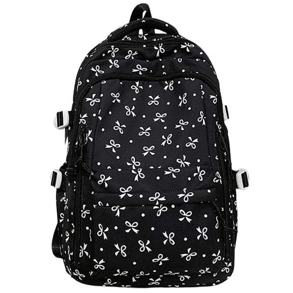 Bow Backpack, Ongmies Aesthetic Lightweight Daypack with Bow Rucksack Style, Large Capacity