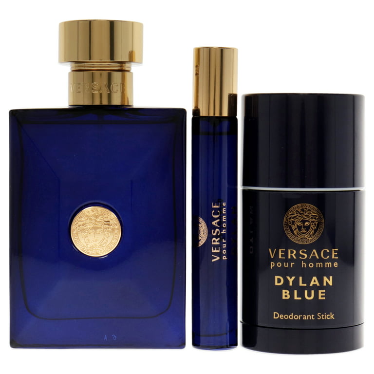 Versace Pour Homme Dylan Blue by Gift Set -- 3.4 oz Eau de