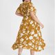 thumbnail image 5 of Vestido de mujer Sexy de moda informal con volantes de manga corta y cintura con cuello en V para mujer vestidos florales de talla grande Pompotops ghjkhdj16019, 5 of 7