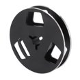 thumbnail image 2 of Carrete de cinta vacío de 1/4 y 2,5 pulgadas Carrete de recogida de cinta de sonido universal de 3 orificios para grabar máquina de carrete de recogida de carrete abierto Negro, 2 of 5