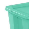thumbnail image 6 of Sterilite 18 Gallon Tote, Plastic Storage Bin with Snap-on Lid, Teal, 6 of 6