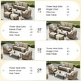 thumbnail image 5 of ELPOSUN 5-Seat Outdoor Patio Furniture Set - Modular Wicker Sectional Sofa & Thickened Cushions for Garden, Porch, Yard, and Poolside, 5 of 7