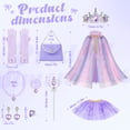 thumbnail image 4 of Ayieyill Princess Dress up Clothes for Little Girl, 11Pcs Princess Cape with Crown, Princess Dresses for Girl 3-8 Birthday Gift, 4 of 7