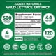 thumbnail image 2 of Zazzee Naturals Wild Lettuce Extract | 500 Mg | 120 Servings | 120 Veggie Capsules, 2 of 2
