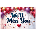 thumbnail image 4 of LUUFILx Farewell Balloon Banner Backdrop with Colorful Heart Decorations for Goodbye Party Retirement Going Away Event We Will Miss You Party Supplies, 4 of 8
