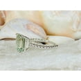 thumbnail image 2 of Emerald Cut Prasiolite Ring, Large Prasiolite Ring, Emerald Cut Green Amethyst Ring, Emerald Cut Prasiolite Ring, Statement Ring, 2 of 4