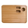 thumbnail image 3 of Sorbus Bamboo Rotating Makeup Organizer with 8 Compartments, 3 of 4