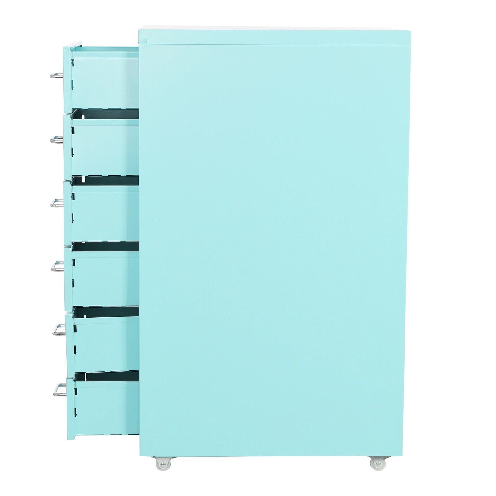 Home 6 Tiers Filing Cabinet, File Cabinets for Office, Storage Cabinet with Drawers & Lock 11 * 16 * 27in (Blue) 6-layer Vertical File Cabinet, Metal File Cabinet with Lock, Filing Cabinet