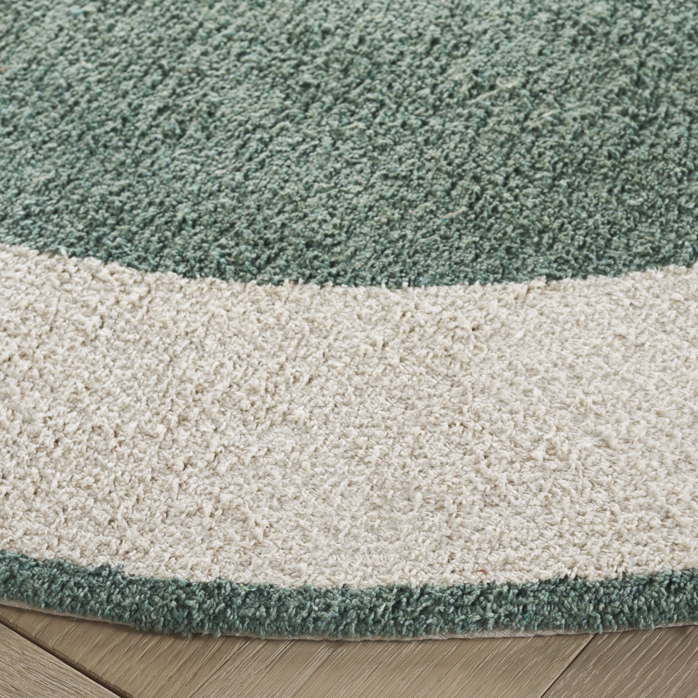 Safavieh Easy Care Anselmo Bordered Area Rug, Ivory/Green, 5' x 5' Round