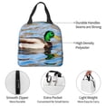 thumbnail image 4 of Easygdp Mallard Duck Swimming In A River Bolsa Térmica Premium - Tela Oxford Impermeable, Gran Capacidad, Bolsillo Frontal, Unisex para Trabajo, Escuela, Actividades al Aire Libre y Picnics, 4 of 8
