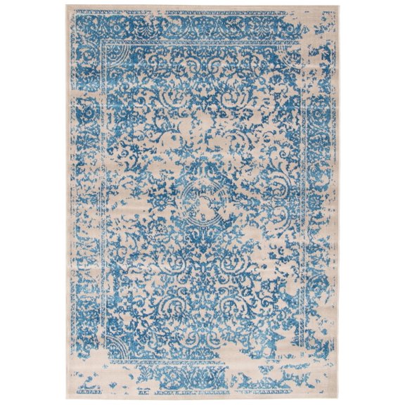 Dawson Blue Polypropylene Rug 3'11" x 5'7"