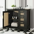thumbnail image 2 of Sink Vanity Cabinet, Black, Wood, Hotel Bedroom Bathroom, Modern Contemporary HB36227, 2 of 12