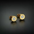thumbnail image 6 of Silver/Gold/Rose Gold Roman Numerals CZ Earrings Women Stainless Steel Ear Studs, 6 of 6