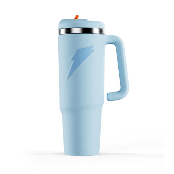 Gatorade Crossover Stainless Steel Tumbler Bottle, Light blue , Double-Wall Insulation, 36 fl oz