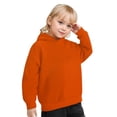 thumbnail image 2 of XinLfly Toddler To Youth Classic Hoodies Pullover Kids Boys Girls Casual Solid Color Long Sleeve Cotton Hooded Sweatshirt,Orange,6-7T, 2 of 7