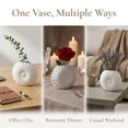 thumbnail image 3 of Unique Bargains Geometric Flower Nordic Minimalist Bud Vase White 6.7"L x 1"W x 5.7"H, 3 of 5