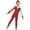 Burgundy, variant on Kid Girls Gymnastics Jersey Dance Unitards Mesh Patchwork Rhinestone Stirrup Jumpsuit for Artistic Skating Dusty Pink 6