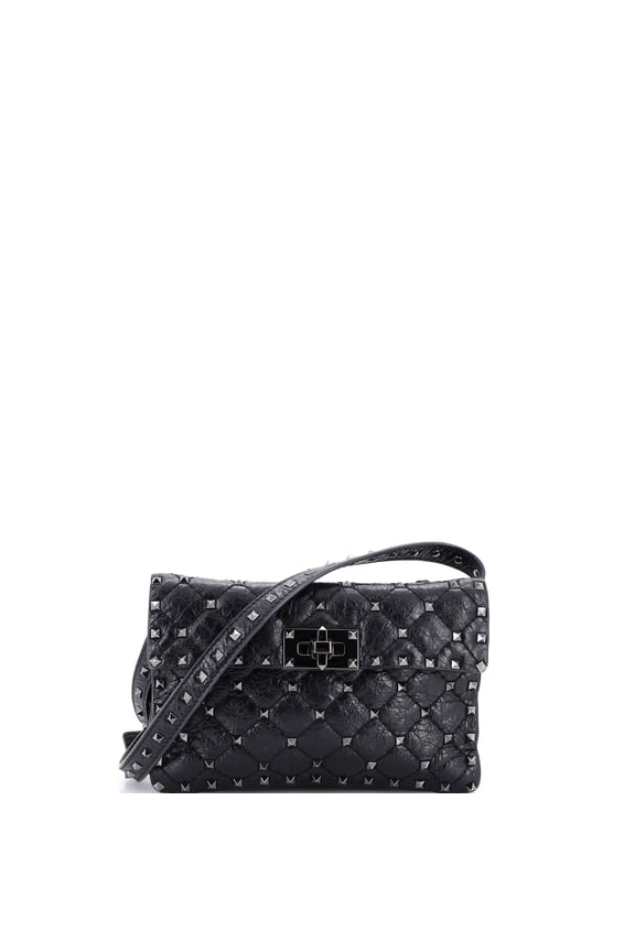 Pre-Owned Rockstud Spike Flap Shoulder Bag Quilted Leather Small By Rebag