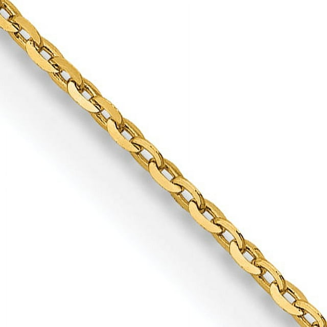 Collier Chaîne Torsadée en Or Jaune 18k 18 Pouces 1.15mm Pendentif Charme