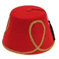 thumbnail image 1 of Turkish Hat Classical Turkish and Moroccan Headwear Halloween Cosplay Classical Turkish Hat Intricate Black Tassels, 1 of 4