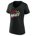 thumbnail image 2 of Women's Black Chicago Blackhawks Proclamation V-Neck T-Shirt, 2 of 3