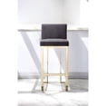 thumbnail image 4 of Pangea Home Dexter Bar Stool Velvet Gray & Gold, 4 of 8