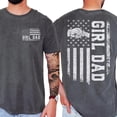 thumbnail image 3 of Girl Dad American Flag Patriotic Graphic Casual T-Shirt for Men, 3 of 6