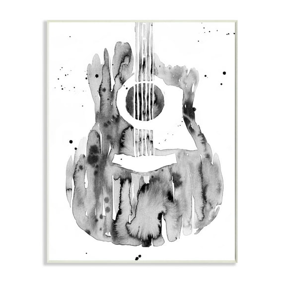 Stupell Industries Abstract Guitar Watercolor Pattern Painting Unframed Art Print Wall Art, 10x15, by Annie Warren