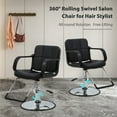 thumbnail image 3 of YRLLENSDAN Barber Chair with Hydraulic Pump, Hair Salon Chair for Hair Stylist 360° Rolling Swivel Hair Chair for Salon Shampoo, Women Man, 3 of 8