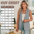 thumbnail image 7 of Uorisanigo Polka Dots Women's Suit Vest with Pockets Size S Open Front Sleeveless Womens Waistcoat Vest Lightweight V Neck Waistcoat Vests Casual, 7 of 7