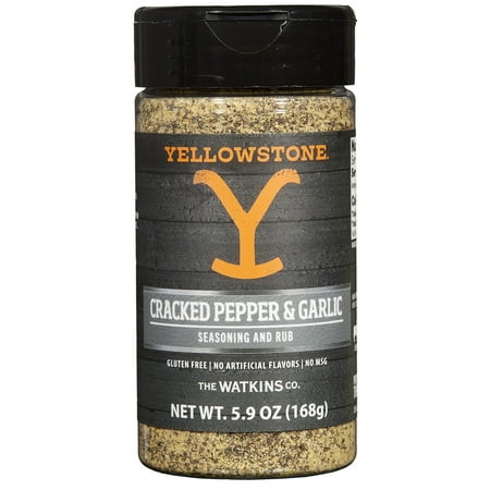 Yellowstone Cracked Pepper Garlic Seasoning & Rub, 5.9 oz