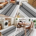 thumbnail image 5 of Gradient Grey Striped Area Rug 3x5 FT, Non Slip Entryway Bedside Carpet, Simple Farm Stripes Minimalist Washable Soft Floor Carpet Indoor Mat Non-Shedding Throw Rugs for Dorm Kitchen Home Office, 5 of 8
