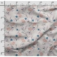 thumbnail image 2 of Soimoi Watercolor Floral Print, Velvet Fabric, Decor Sewing Fabric by The Yard 54 Inch Wide,Decorative Fabric for Upholstery and Home Accents, Light Pink, 2 of 5