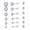 6 Pairs-CZ-Butterffly Back-Silver, variant on 316L Stainless Steel 20G Flat Back Stud Earrings, 7 Pairs CZ Screw Back Set, 2–8mm, for Adults