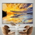 thumbnail image 6 of View Poster, Sea View Art, Oil Painting Print, Abstract Seascape Painting, Sunset Landscape Canvas Art, Boat Wall Decor, Canvas Wall Decor - Natural Framed, 6 of 9