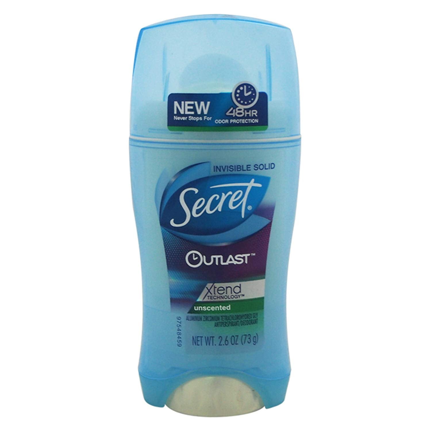 Secret Outlast Unscented Women's Invisible Solid Antiperspirant