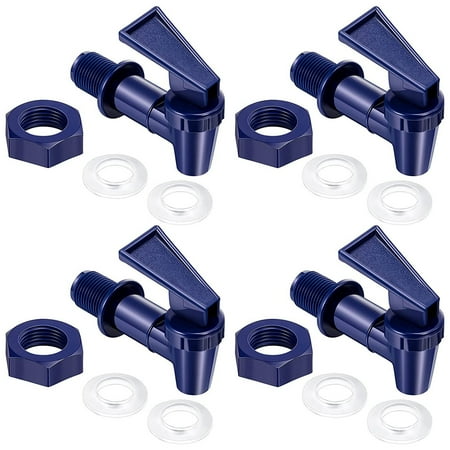 

4 Pieces Replacement Cooler Faucet Water Bottle Jug Dispenser Tap Set Reusable Spigot Spout Water Beverage Dispenser A